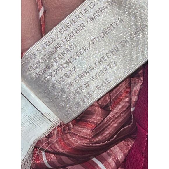 Worthington Professional Office Business Preppy Patriotic Red Leather Blazer - Picture 7 of 7